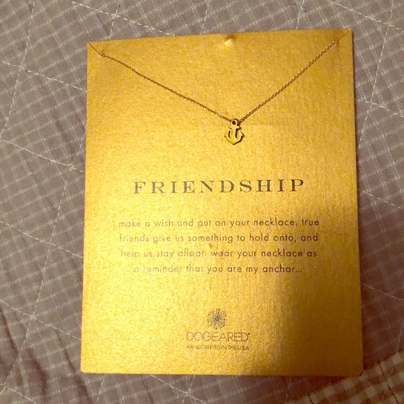 Dogeared Accessories - Dogeared friendship necklace. Gold anchor.